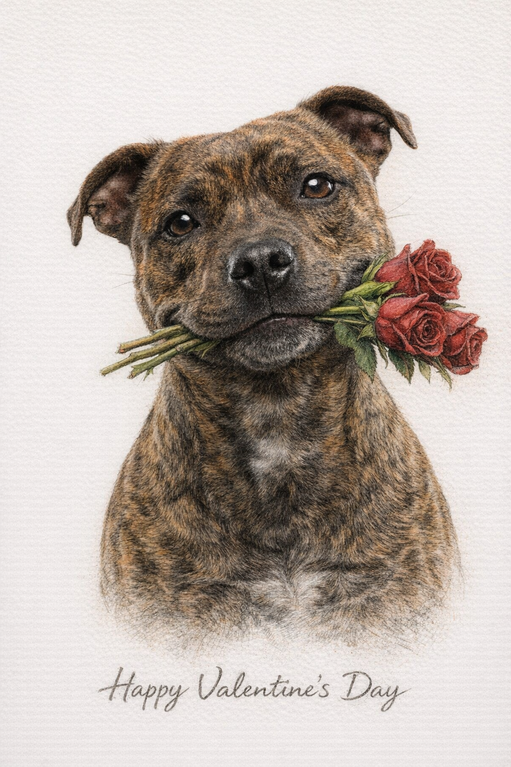 Valentine Rose Pet Portrait | Colored Pencil Art