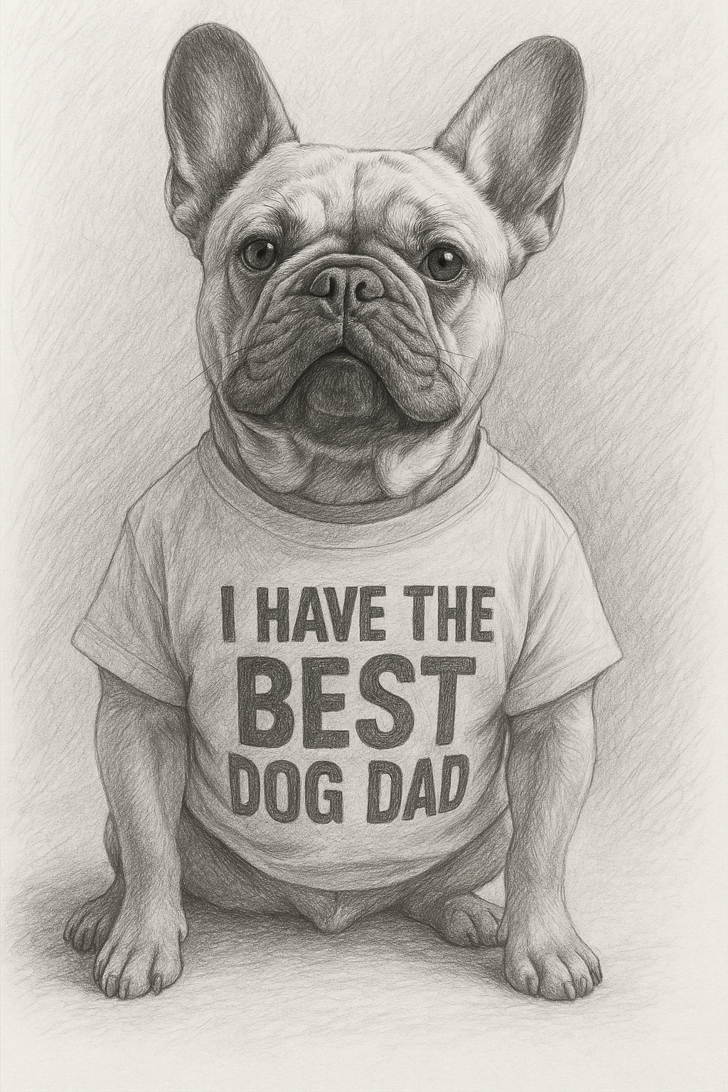 Best Pet Dad Pencil portrait