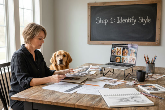 custom portrait ordering process