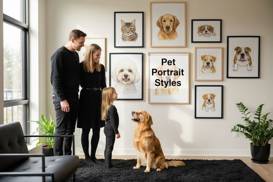 pet portrait styles family
