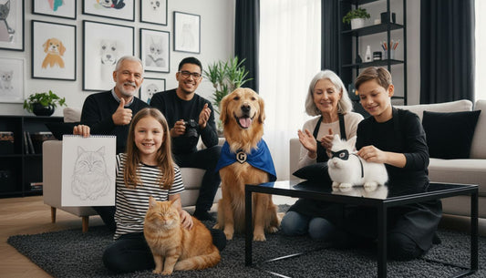 unique pet portrait ideas