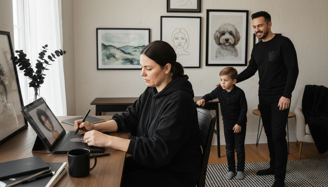 illustrated portrait studio