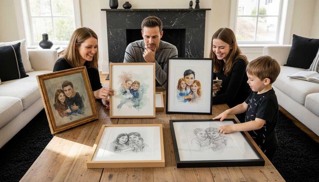 family photo to painting options hero header image