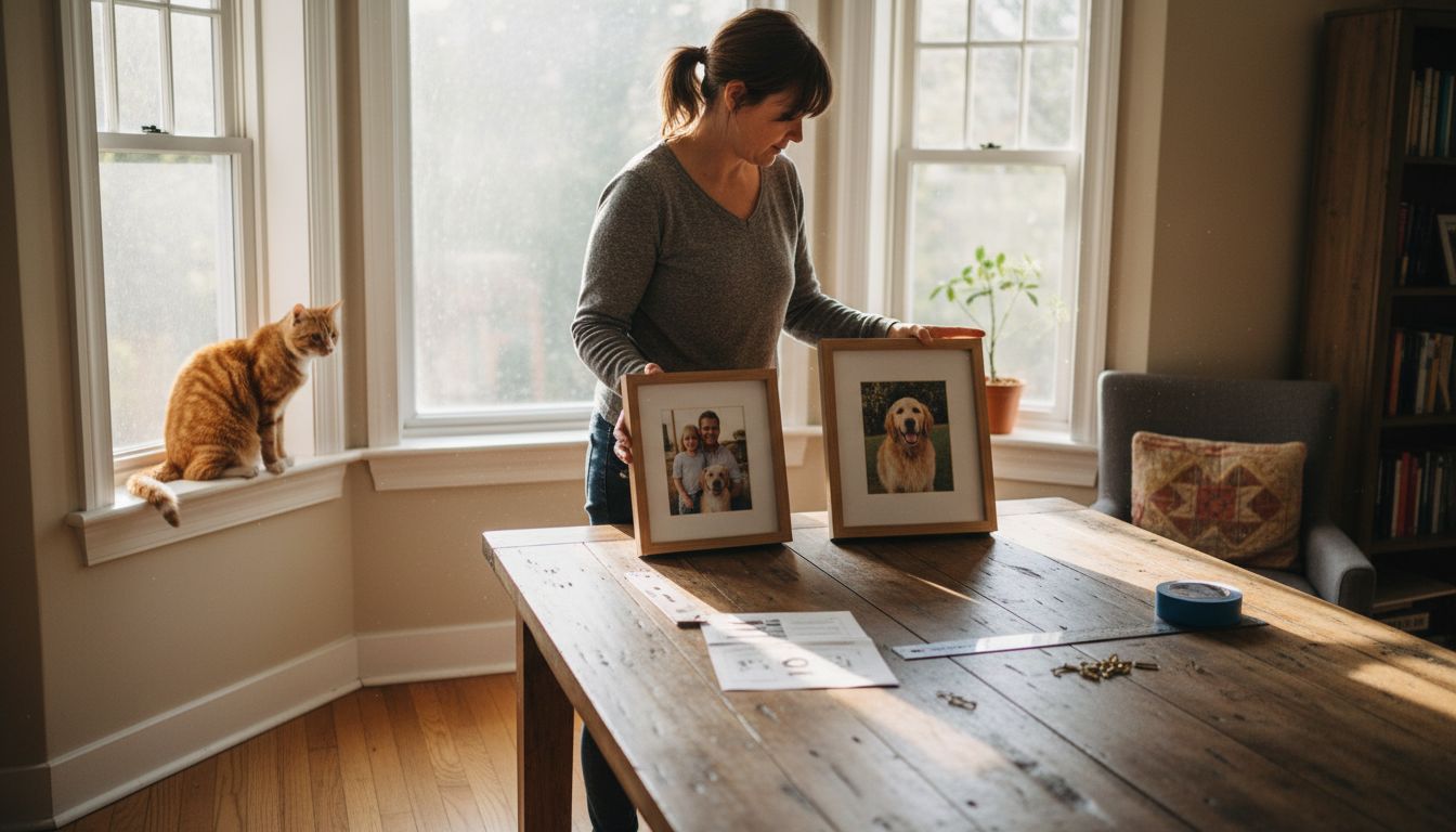 Portrait Using A Frame How to Frame Custom Portraits for Family and Pets Easily – The Family ...
