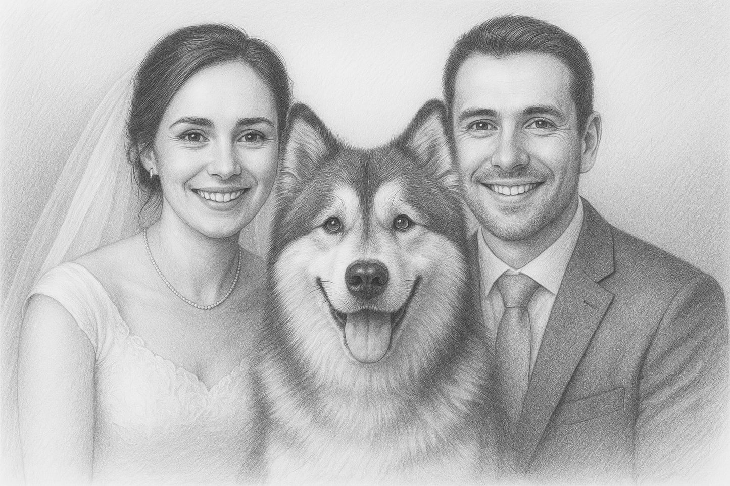 🐾 “Man’s Best Friend” Custom Pencil Portrait – Human & Dog Artwork