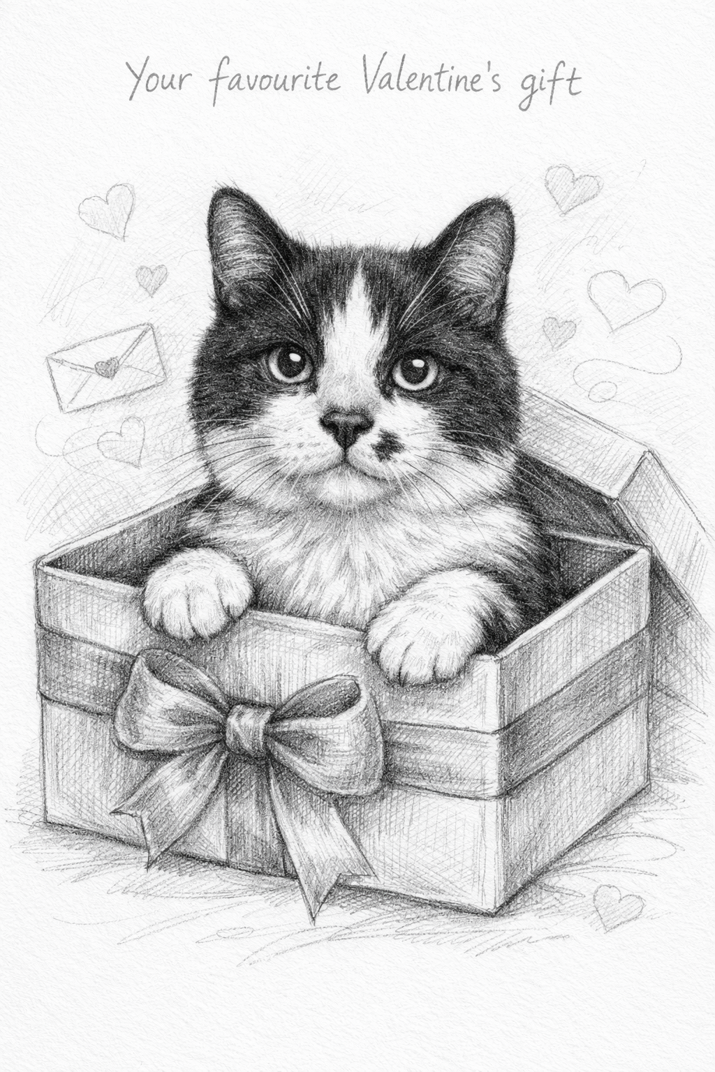 Valentine Pet Portrait | Romantic Dog & Cat Art