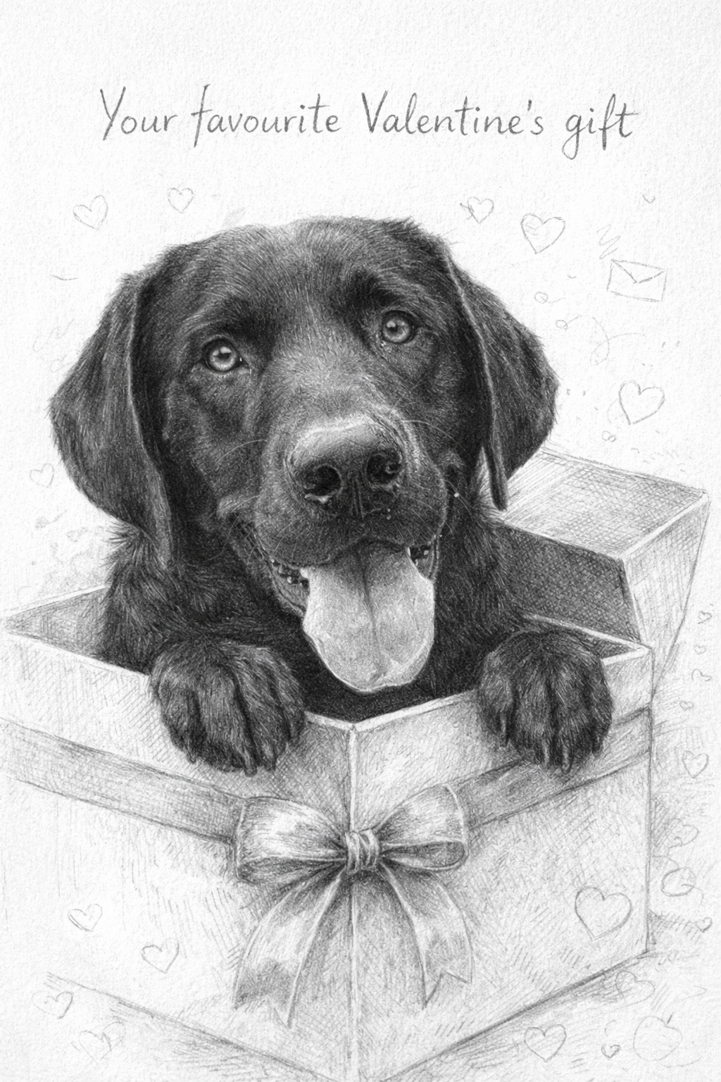 Valentine Pet Portrait | Romantic Dog & Cat Art