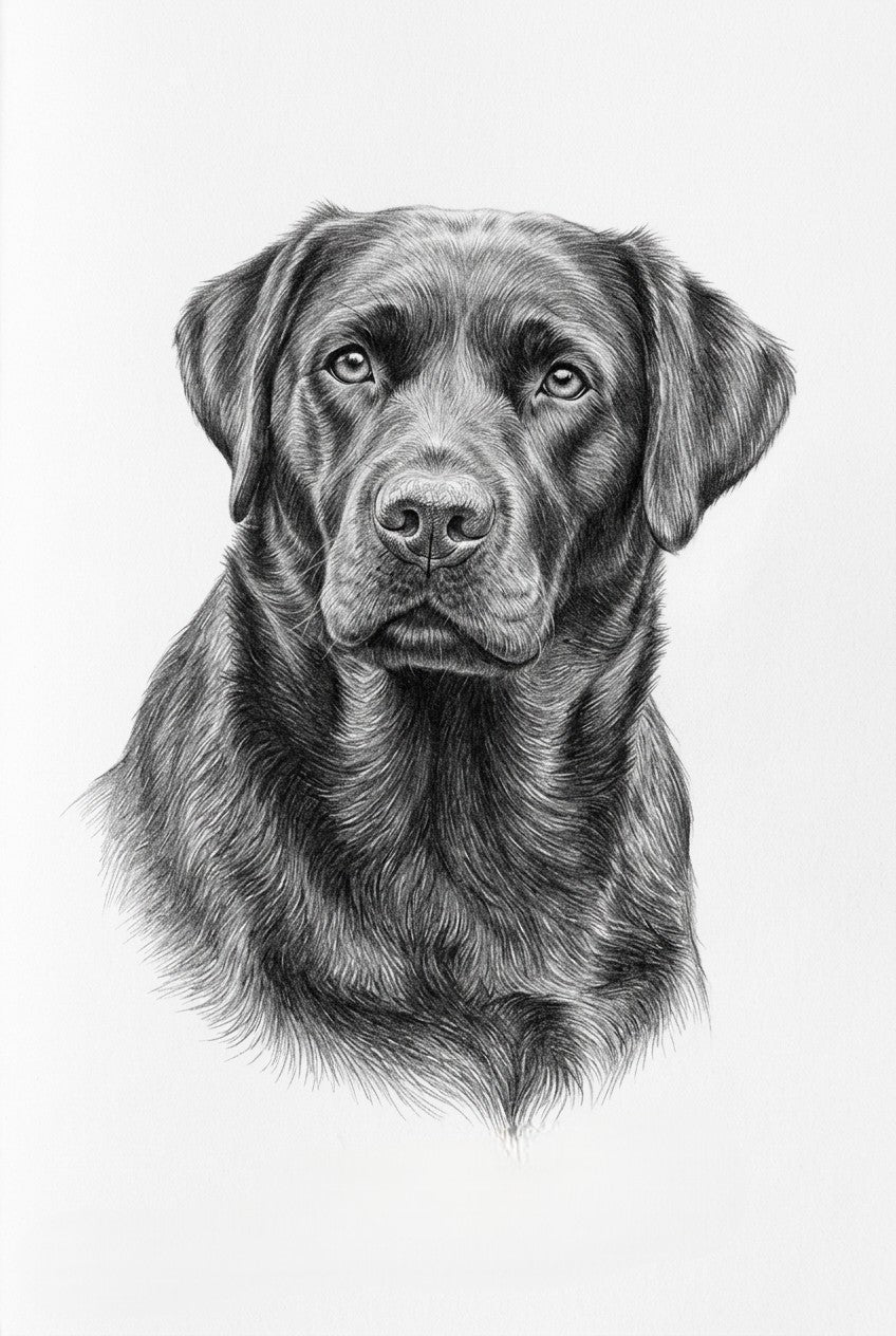 Custom Pet Portrait | Pencil-Style Digital Art