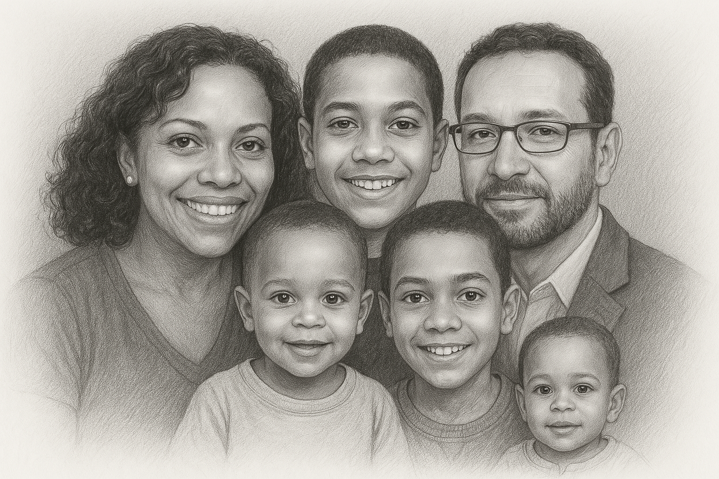 Portrait de famille personnalisé – Transformez vos souvenirs en art