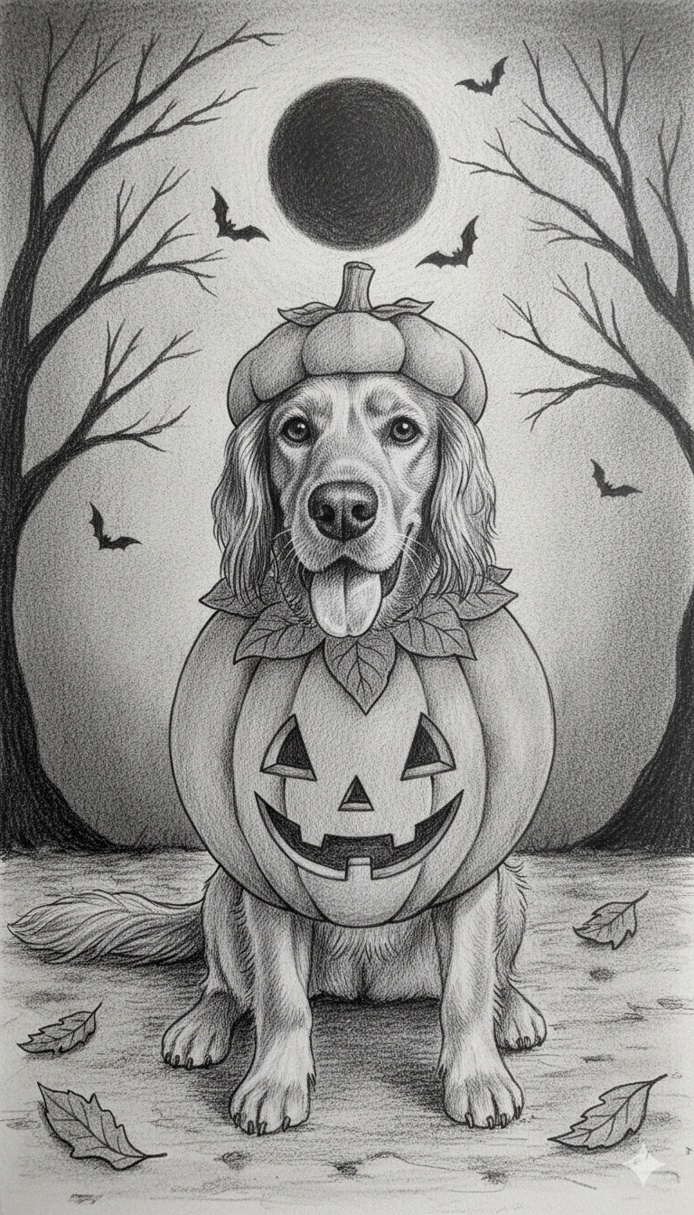 Pumpkin Pet Portrait