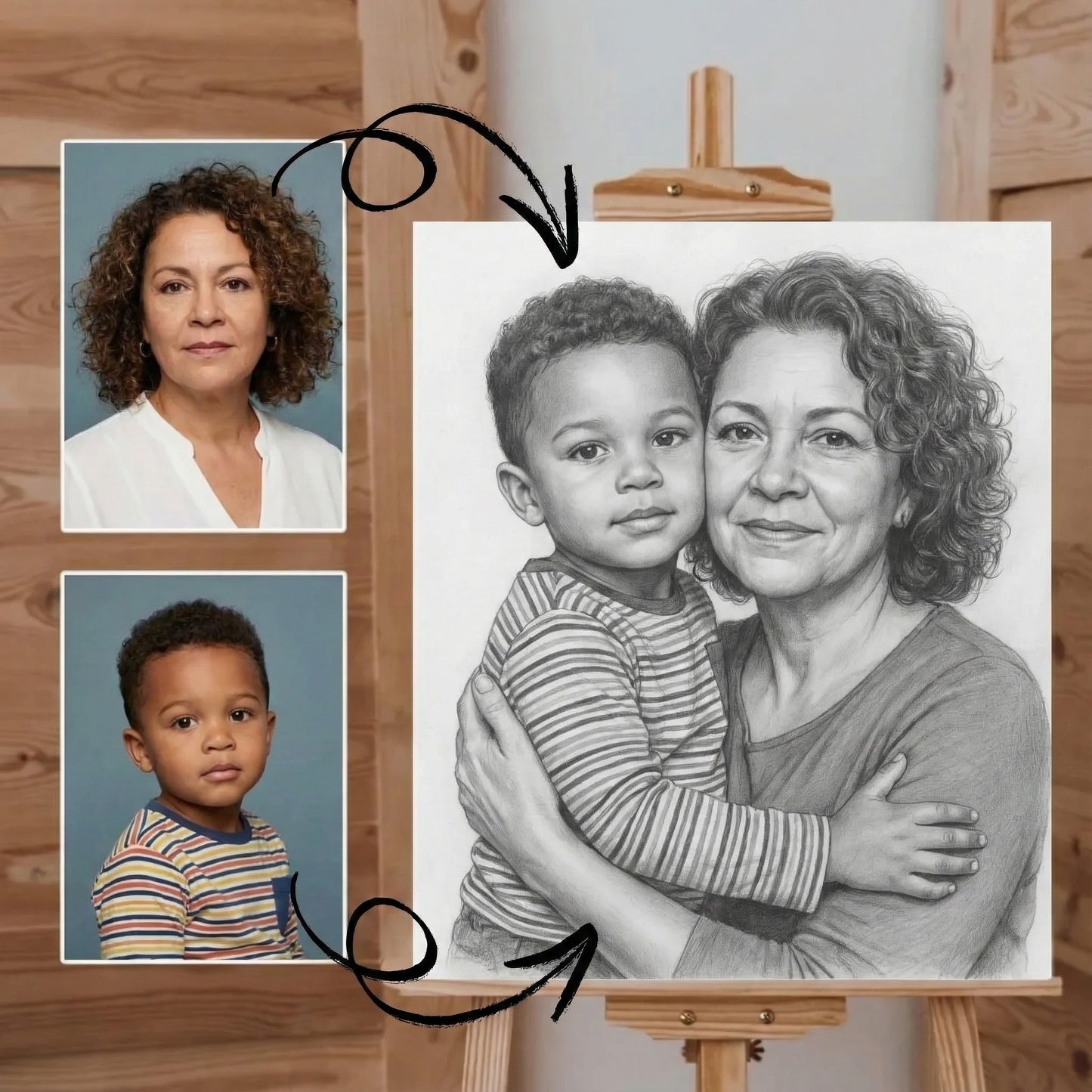 Portrait de famille personnalisé – Transformez vos souvenirs en art