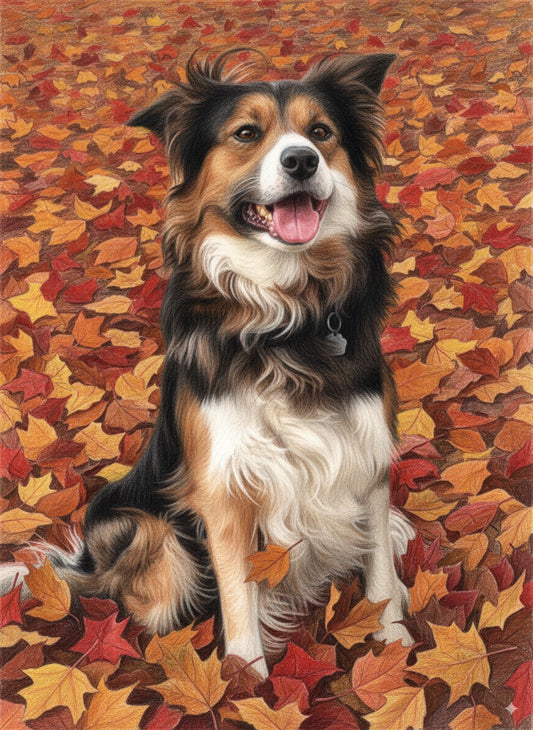Whimsical Autumn Pet Portrait