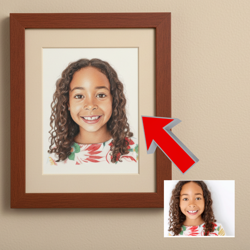 Colour Pencil Style Portrait - HALF PRICE